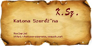 Katona Szeréna névjegykártya